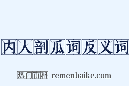 内人剖瓜词反义词是什么意思的图片